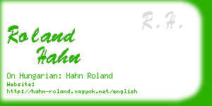 roland hahn business card